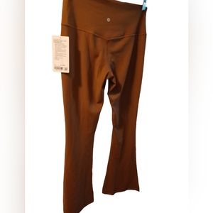 Lululemon 12 HR FLARE Pant Leggings 32" Tan Brown NWT